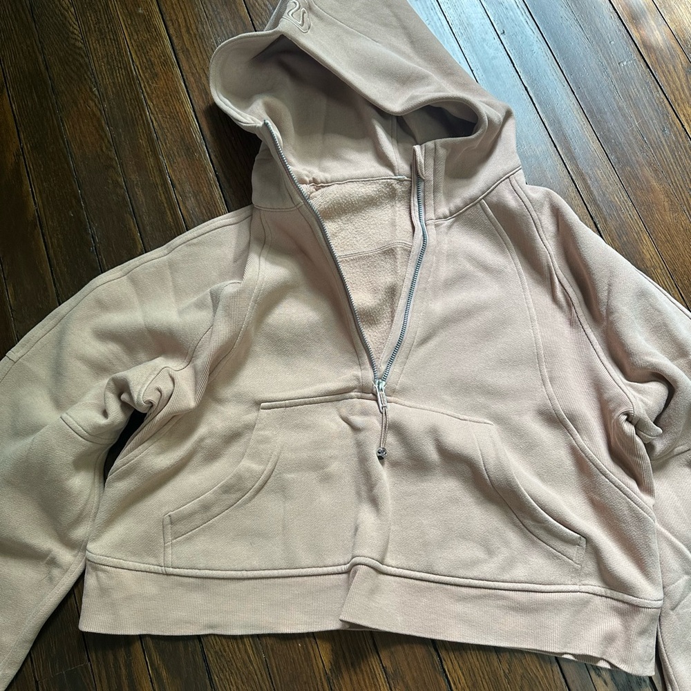 Pink Clay lululemon scuba half zip